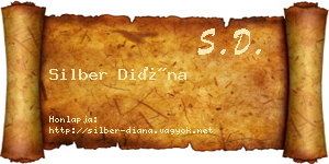 Silber Diána névjegykártya